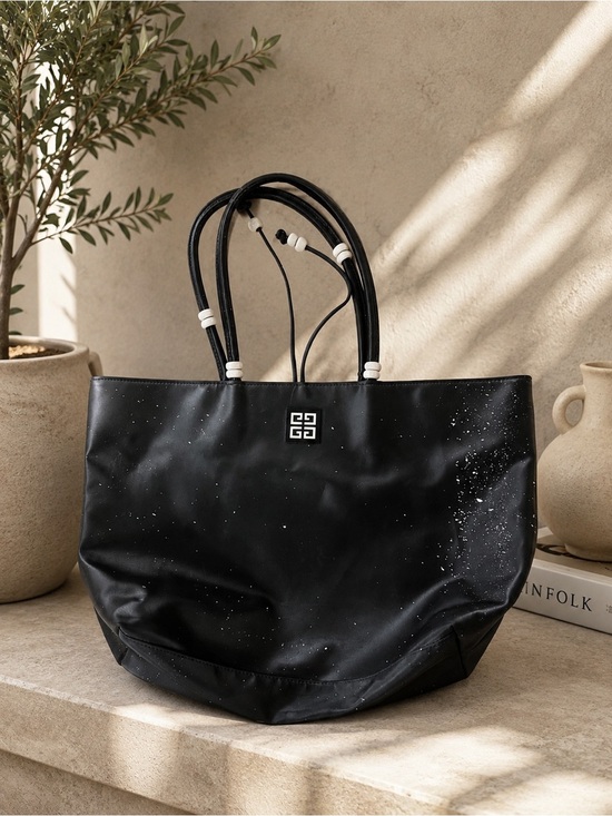 Givenchy Handbags - Givenchy Black Tote with Contrast Bead Handles